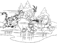 A coloring page of sesame street
